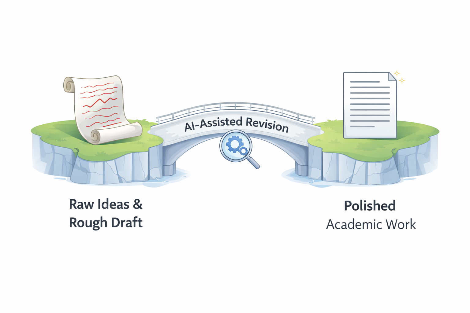 Academic revision bridge: transforming raw ideas and rough draft into polished academic work through AI-assisted revision